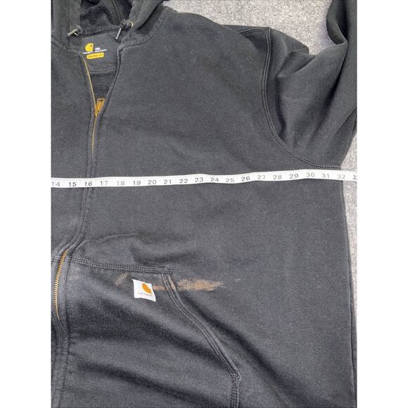 Carhartt Men's 4XL Rain Defender Original Fit Full-Zip Hooded Sweatshirt Black - Picture 5 of 9